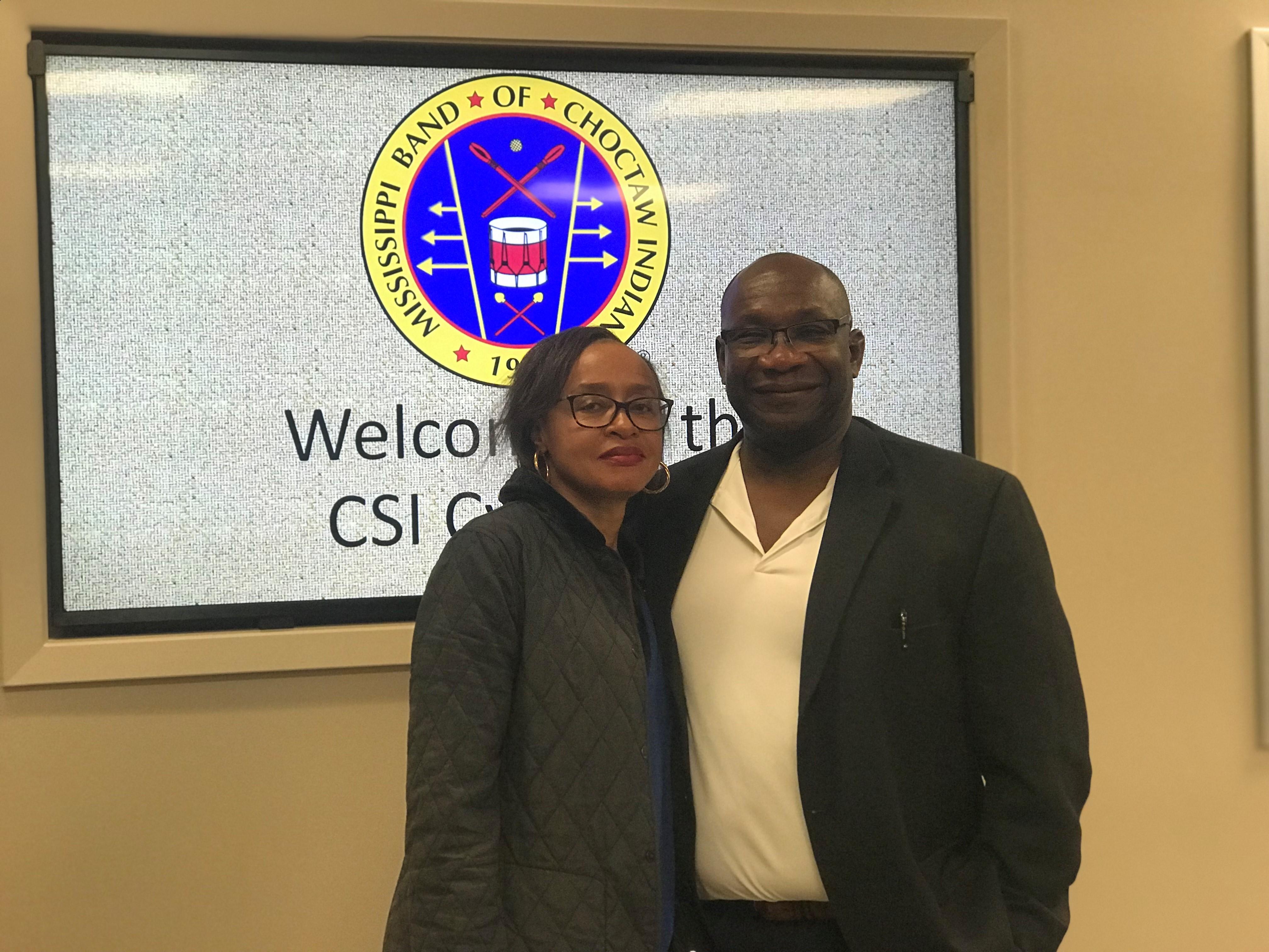 J.R. Richardson of Cockrell, Webb & Associates LLC and his wife on their visit to CSI Lab